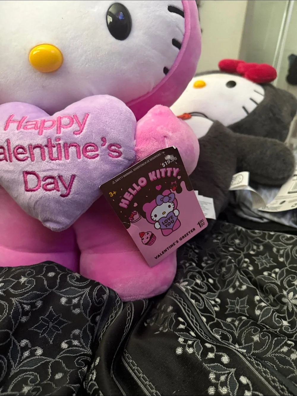 Hello Kitty Pink & Purple Plush Holding Heart